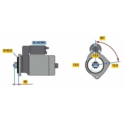 Kuva BOSCH 0 986 023 590 Starttimoottori 24V 5,5kW