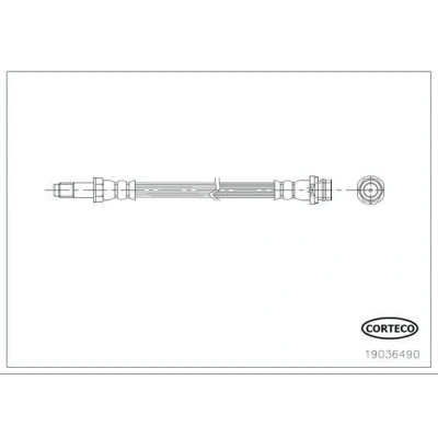 Kuva CORTECO 19036490 Jarruletku Taka akseli 155 FORD: MONDEO 4 Turnier, 4, Galaxy Mk2 MPV