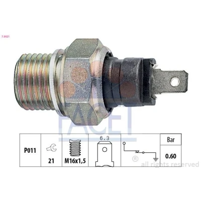Kuva FACET 7.0021 Öljynpaineanturi M16x1,5 1 Made in Italy OE Equivalent CITROËN: Xsara Coupe, Saxo Hatchback, ZX Hatchback