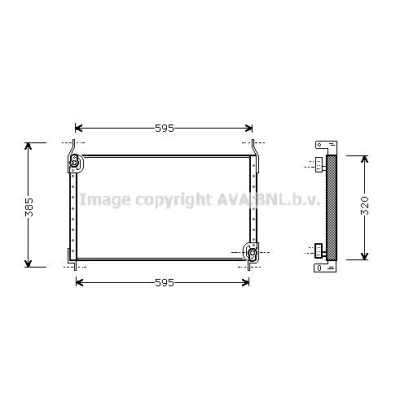 Kuva PRASCO FDD311 Ilmastoinnin Kuivain Alumiini FORD: Focus Mk1 Farmari, Hatchback