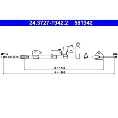 Kuva ATE 24.3727 1942.2 Käsijarruvaijeri 1892 TOYOTA: Auris Hatchback