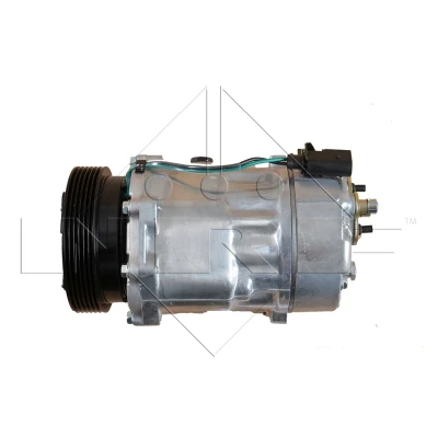 Kuva NRF EASY FIT 32064 Ilmastoinnin Kompressori SD7V16 WITH ADAPTER 12 PAG 46 kompressoriöljyllä, Tiivisterenkaalla VOLKSWAGEN: Golf 4, Transporter 5