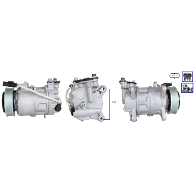 Kuva DRI 700511052 Ilmastoinnin Kompressori PAG 46 YF R134a, R1234yf Tiivisteillä BMW: 5 Touring, X3