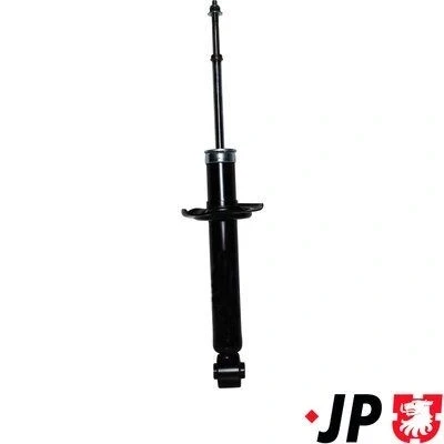Kuva JP GROUP 4052101200 Iskunvaimentimet Taka akseli Kaasupaine Kaksiputki Joustintuki Tappi ylhäällä, Silmukka alhaalla NISSAN: Almera Tino