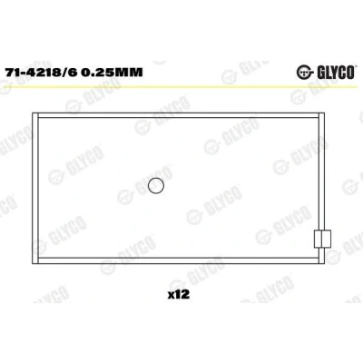 Kuva GLYCO 71 4218/6 0.25mm Kiertokangen Laakeri ALFA ROMEO: 75, 156 Sportwagon