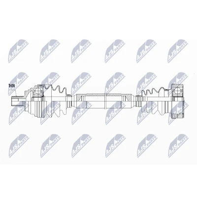 Kuva Vetoakseli, Etuakseli, oikea AUDI A3, A3 Sportback, SEAT ALTEA, ALTEA XL, LEON, SKODA OCTAVIA II, Combi VW GOLF V, VI, PLUS