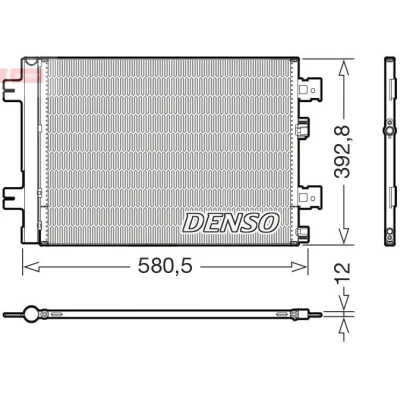 Kuva DENSO DCN37005 Ilmastoinnin Lauhdutin Vedenerottimella R134a