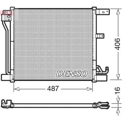 Kuva DENSO DCN46018 Ilmastoinnin Lauhdutin ilman vedenerotinta R 134a