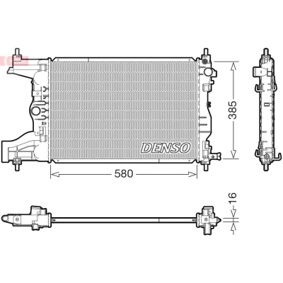 Kuva DENSO DRM15017 Jäähdytin 580mm 385mm 16mm