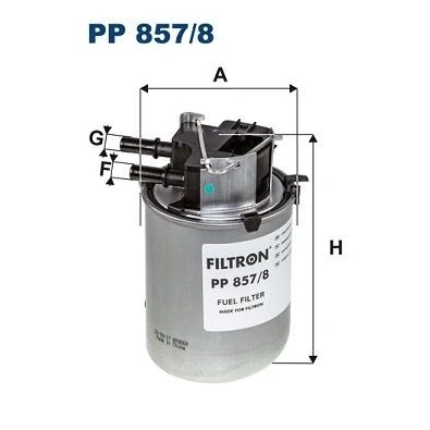 Kuva FILTRON PP 857/8 Polttoainesuodatin Letkusuodatin 10 NISSAN: Qashqai / Qashqai+2 I, I Van