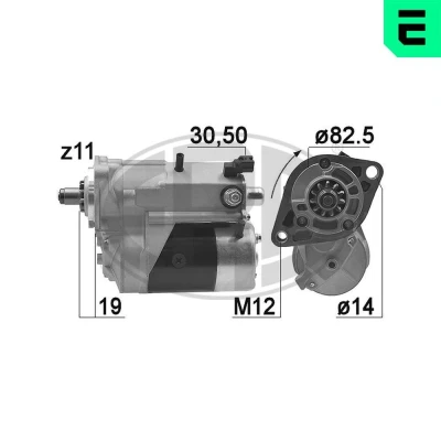 Kuva ERA 220957A Starttimoottori 12 2,7 11 TOYOTA: HILUX 3 Pick up, 6 up