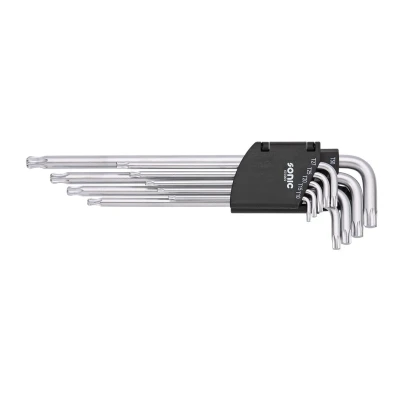 Kuva SONIC 600909 Kulmaruuviväänninsarja T10, T15, T20, T25, T27, T30, T40, T45, T50 Kromi vanadium teräs 9