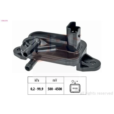 Kuva EPS 1.993.316 DPF Paine Eroanturi FIAT: Ducato III Flatbed Kuorma auto / Alusta, Van, CITROËN: C4 I Hatchback, Jumpy II MPV, Jumper Van