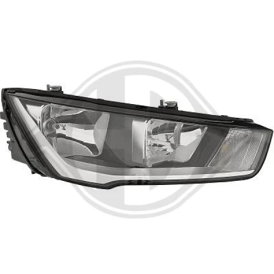 Kuva DIEDERICHS 1080180 Ajovaloumpio Oikea H7, H15 Valokorkeussäätimen moottorilla