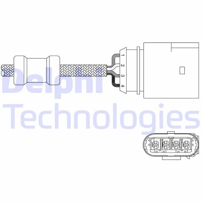 Kuva DELPHI ES20348 12B1 Lambda Anturi Planarsondi, Lämmitetty VOLKSWAGEN: Golf 4, 4 Variant, Bora Sedan, AUDI: A4 B6 Avant, A3 Hatchback, Sedan