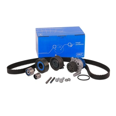 Kuva SKF VKMC 01148 2 Vesipumppu + Jakohihnasarja Tiivisteillä pinnaruuveilla 160 VOLKSWAGEN: Tiguan I, GOLF 6, Crafter 30 50 Van, SKODA: Octavia Combi