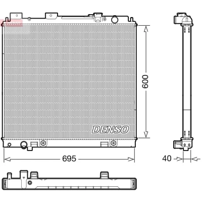 Kuva DENSO DRM46068 Jäähdytin 600 711 40