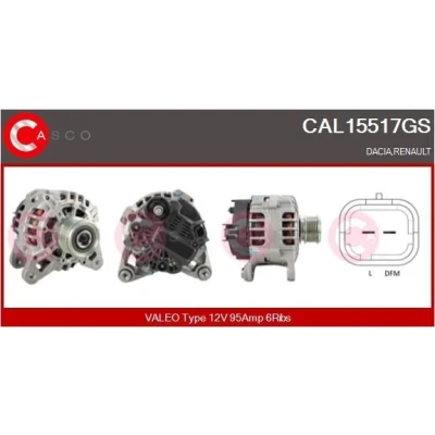 Kuva CASCO CAL10297AS Laturi 12V 120A JEEP: GRAND CHEROKEE 2, CHRYSLER: PT Cruiser Farmari