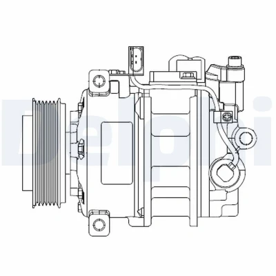 Kuva DELPHI CS20522 Ilmastoinnin Kompressori 7SEU17 PAG 46 kompressoriöljyllä VOLKSWAGEN: Transporter 5, 5 Bus, Multivan (7HM