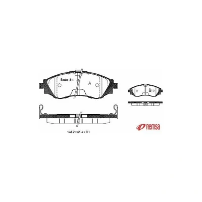Kuva Jarrupalasarja, levyjarru, Edessä CHEVROLET, DAEWOO, HYUNDAI OE 96245178, 96253367, 96253382