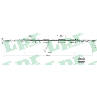 Kuva LPR C0512B Käsijarruvaijeri 1470/1255 Rumpujarru NISSAN: TERRANO 2