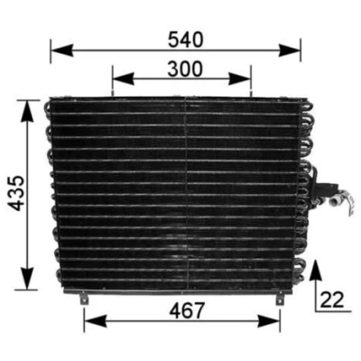Kuva MAHLE ORIGINAL AC 166 000S Ilmastoinnin Lauhdutin ilman vedenerotinta 540 MERCEDES BENZ: W124 Sedan, Coupe, E sarja T modell
