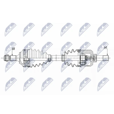 Kuva NTY NPW CT 075 Vetoakseli Etuakseli, vasen CITROËN: Berlingo / First I Van, ZX Hatchback, Xsara Hatchback