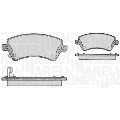 Kuva MAGNETI MARELLI 363916060408 Jarrupalat akustisella kulumavaroittimella TOYOTA: Corolla IX Hatchback, Station Wagon, Sedan