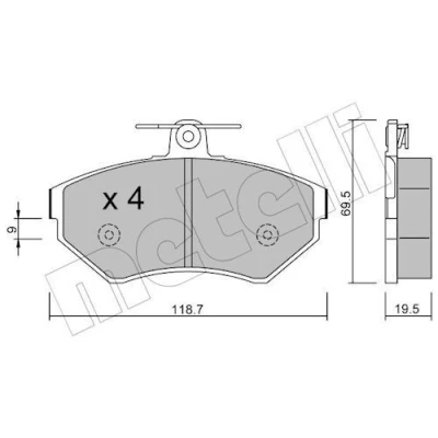 Kuva Jarrupalasarja, levyjarru METELLI 22 0215 0