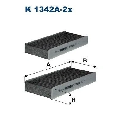 Kuva FILTRON K 1342A 2x Raitisilmasuodatin Aktiivihiilisuodatin 233 115 33 BMW: 2 Gran Tourer, X1, Active MINI: Hatchback, Countryman
