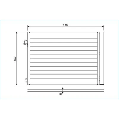Kuva VALEO 814367 Ilmastoinnin Lauhdutin Vedenerottimella Alumiini 462 R 134a BMW: X5