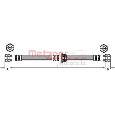 Kuva METZGER 4110435 Jarruletku 505 AUDI: A3 Sportback, SEAT: Leon II Hatchback