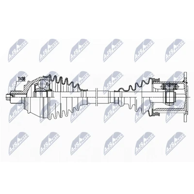 Kuva NTY NPW AU 034 Vetoakseli Etuakseli, oikea 475 AUDI: A8 D3