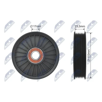Kuva Ohjainrulla, moniurahihna AUDI, CUPRA, SEAT, SKODA, VW OE 06K 145 172, 6K 172