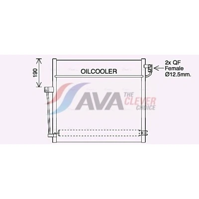 Kuva AVA COOLING SYSTEMS MS5707D Ilmastoinnin Lauhdutin ilman vedenerotinta 13,7mm Alumiini 566mm R134a