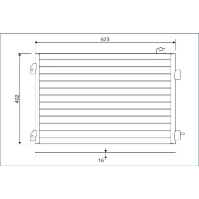 Kuva VALEO 817646 Ilmastoinnin Lauhdutin ilman vedenerotinta Alumiini 402 R 134a RENAULT: CLIO 2