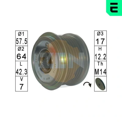 Kuva Vapaakytkin LEXUS, MERCEDES BENZ, TOYOTA OE 27415 26010, 30011