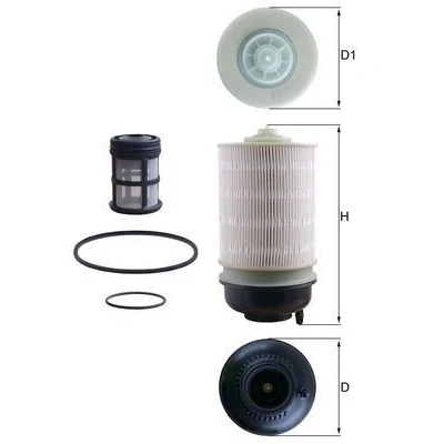 Kuva MAHLE ORIGINAL KX 581KIT Polttoainesuodatin Suodatinpanos