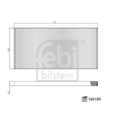Kuva FEBI BILSTEIN 184189 Raitisilmasuodatin Siitepölysuodin 472 230 25