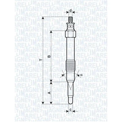 Kuva MAGNETI MARELLI 062900000304 Hehkutulppa 11V 10A M10X1