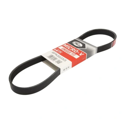 Kuva GATES 6PK893XS Moniurahihna 893 6 Polyesteri, EPDM (eteenipropeeni dieeni kumi) PEUGEOT: 208 I Hatchback, 3008 I, 508 SW, MINI: Clubman