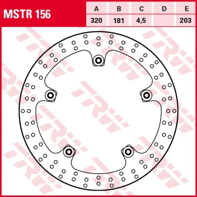 Kuva TRW MSTR156 Jarrulevyt 320 4,5 Niitattu jarrulevy Alumiini