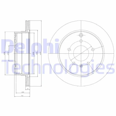 Kuva DELPHI BG4069 Jarrulevyt 303 20 5 Tuuletettu rasvattu käsittelemätön ilman pyöränlaakeria, ABS sensorirengasta CHEVROLET: Captiva, OPEL: Antara