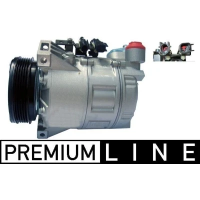Kuva MAHLE ORIGINAL ACP 1299 000P Ilmastoinnin Kompressori DCS17EC 12 PAG 46 R 134a Tiivisterenkaalla VOLVO: V70 3, S80 II, XC70 II Farmari