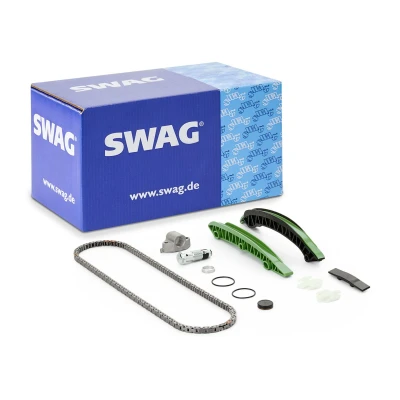 Kuva SWAG 10 94 6374 Jakoketjusarja Hammasketju, Yksinkertainen, ketjulukolla MERCEDES BENZ: C sarja T modell, Sedan, E Sedan