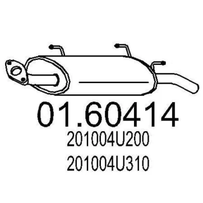 Kuva MTS 01.60414 Takaäänenvaimennin 700 NISSAN: Almera Tino