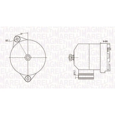 Kuva MAGNETI MARELLI 063731586010 Laturi 12V 70A SKODA: Fabia I Hatchback