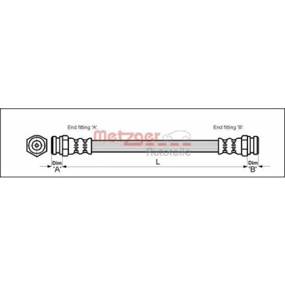 Kuva METZGER 4111018 Jarruletku 275 M10 x 1