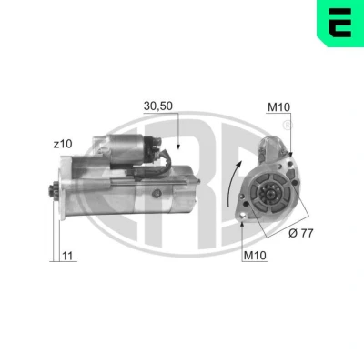 Kuva Käynnistin mitsubishi pajero ii, iii, iv, canvas top sport van iv OE 1810A050, M008T75071, M008T75071A