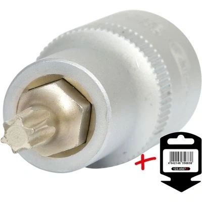 Kuva KS TOOLS 911.1364 E Hylsyavain DIN 3120, ISO 1174, ISO1174 T30 Kromi vanadium teräs Torx pyälletty